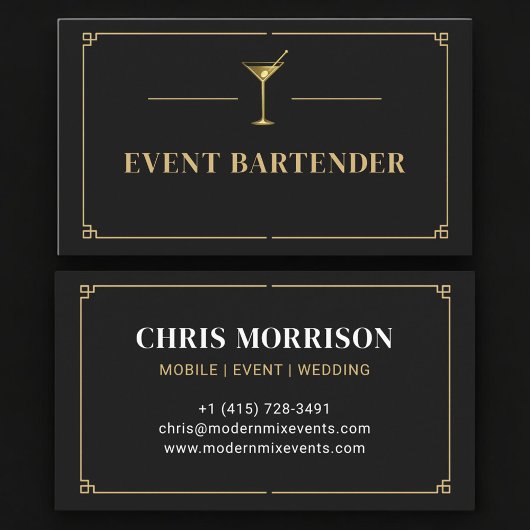 Evenementenbarman Professioneel Visitekaartje