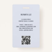 Evenementenconferentie Zakelijk Bedrijfsblauw ID N Badge (Achterkant)