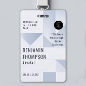 Evenementenconferentie Zakelijk Bedrijfsblauw ID N Badge