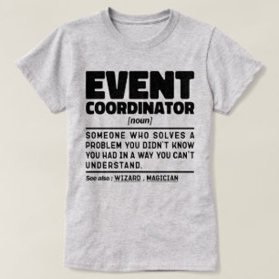 Evenementencoördinator zelfstandig naamwoord Huwel T-shirt