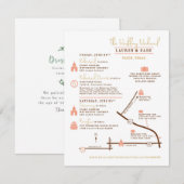 Evenementenkaart Enclosure Card Aangepast ontwerp  Informatiekaartje (Voorkant / Achterkant)