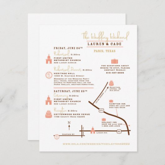 Evenementenkaart Enclosure Card Maatwerkontwerp vo Informatiekaartje (Voorkant / Achterkant)