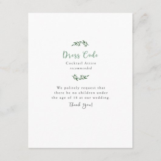 Evenementenkaart Enclosure Card Maatwerkontwerp vo Informatiekaartje (Achterkant)