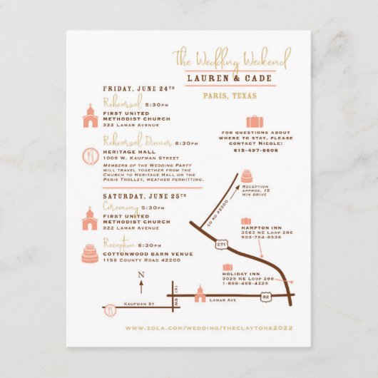 Evenementenkaart Enclosure Card Maatwerkontwerp vo Informatiekaartje (Voorkant)