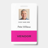 Evenementenleverancier foto ID-badgepas Badge (Achterkant)