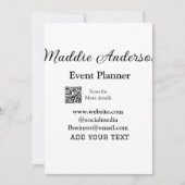 Evenementenorganisator naam toevoegen QR-coderegel Kaart (Voorkant)