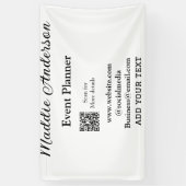 Evenementenorganisator naam toevoegen QR-coderegel Spandoek (Verticaal)