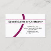Evenementenplanner Bourgogne White Custom Photo QR Visitekaartje (Achterkant)
