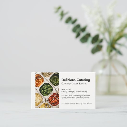 evenementenplanner | cateringdiensten | buffet afsprakenkaartje (Staand voorkant)