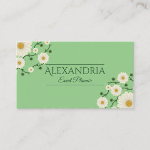 evenementenplanner Floral Daisy Visitekaartje