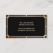 Evenementenplanner Gouden Ananas Art Deco Visitekaartje (Achterkant)