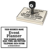 Evenementenplanner met naam, adres, enz. rubberstempel (Gestempeld)
