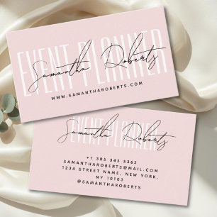 Evenementenplanner moderne typografie script blosr visitekaartje