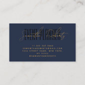 Evenementenplanner moderne typografie script navyb visitekaartje (Achterkant)