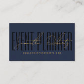 Evenementenplanner moderne typografie script navyb visitekaartje (Voorkant)