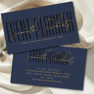 Evenementenplanner moderne typografie script navyb visitekaartje