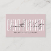 Evenementenplanner moderne typografie script stoff visitekaartje (Voorkant)