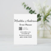 Evenementenplanner naam toevoegen Q R code details Briefkaart (Staand voorkant)