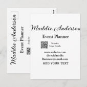 Evenementenplanner naam toevoegen Q R code details Briefkaart (Voorkant / Achterkant)