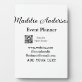 Evenementenplanner naam toevoegen Q R code details Fotoplaat (voorkant)