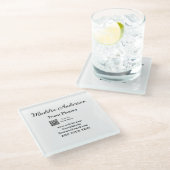 Evenementenplanner naam toevoegen Q R code details Glazen Onderzetter (Schuin)