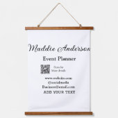 Evenementenplanner naam toevoegen Q R code details Hangend Wandkleed (Voorkant)
