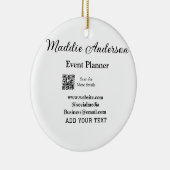 Evenementenplanner naam toevoegen Q R code details Keramisch Ornament (Rechts)