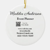 Evenementenplanner naam toevoegen Q R code details Keramisch Ornament (Voorkant)
