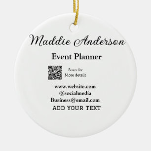 Evenementenplanner naam toevoegen Q R code details Keramisch Ornament
