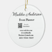Evenementenplanner naam toevoegen Q R code details Keramisch Ornament (Links)