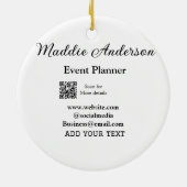Evenementenplanner naam toevoegen Q R code details Keramisch Ornament (Achterkant)