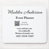 Evenementenplanner naam toevoegen Q R code details Muismat (Voorkant)