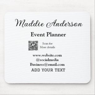 Evenementenplanner naam toevoegen Q R code details Muismat