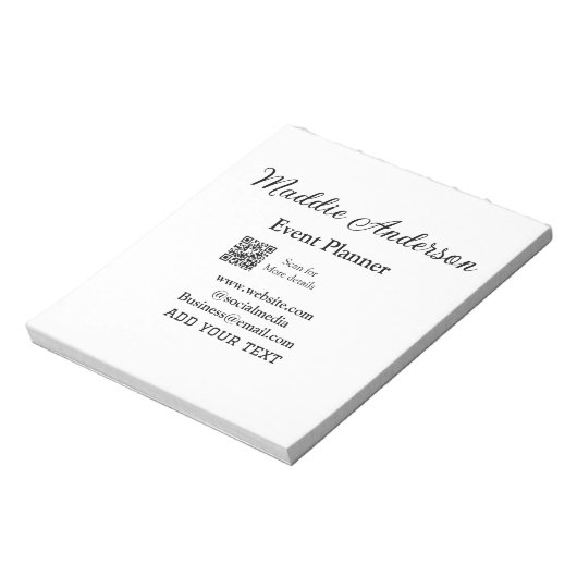 Evenementenplanner naam toevoegen Q R-code details Notitieblok (Linkerzijde)