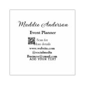 Evenementenplanner naam toevoegen Q R code details Rubberstempel (Afrduk)