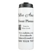 Evenementenplanner naam toevoegen Q R code details Thermosbeker (Voorkant)