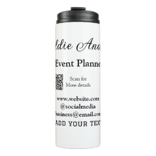 Evenementenplanner naam toevoegen Q R code details Thermosbeker
