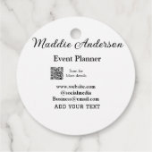 Evenementenplanner naam toevoegen QR-code details Bedankjes Labels (Achterkant)