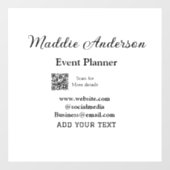 Evenementenplanner naam toevoegen QR-code details  Raamsticker (Vel)