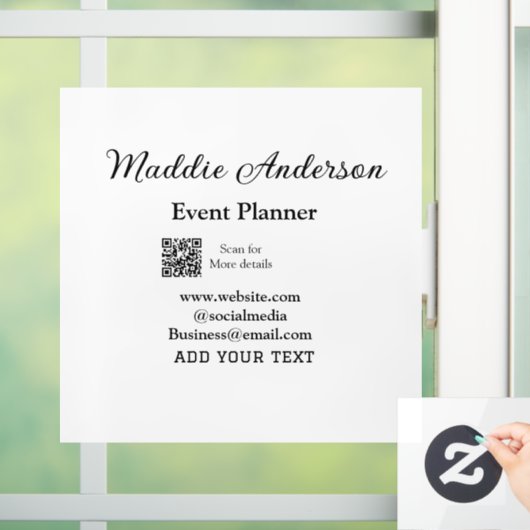 Evenementenplanner naam toevoegen QR-code details  Raamsticker (Huis)