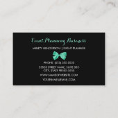 Evenementenplanner Pretty Giraffe Print Mintgroene Visitekaartje (Achterkant)