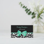 Evenementenplanner Pretty Giraffe Print Mintgroene Visitekaartje (Staand voorkant)