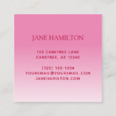 Evenementenplanner Roze Rode Ballonnen Vierkante Visitekaartje (Achterkant)