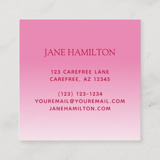 Evenementenplanner Roze Rode Ballonnen Vierkante Visitekaartje (Achterkant)