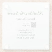 Evenementenplanner voeg naam Q R-code details webs Glazen Onderzetter (Achterkant)