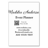 Evenementenplanner voeg naam Q R-code details webs Kaart (Achterkant)