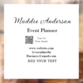 Evenementenplanner voeg naam Q R-code details webs Raamsticker (Vel 2)