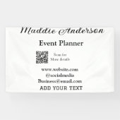 Evenementenplanner voeg naam Q R-code details webs Spandoek (Horizontaal)