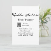 Evenementenplanner voeg naam QR-code details websi Kaart (Staand voorkant)