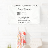 Evenementenplanner voeg naam QR-code details websi Spandoek (Insitu)